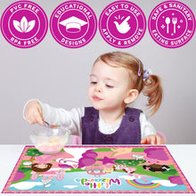 Load image into Gallery viewer, LITTLE WIZARDS - Disposable Placemats for Kids Placemat That Stick - Toddler Placemat for Kid Dining Table Baby Placemat - 40 Table Toppers - Extra Sticky Travel Mat for Restaurant Busy Baby Mat