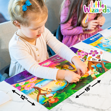 Load image into Gallery viewer, Disposable Placemats for Baby with Stickers Kids Placemats for Dining Table - Disposable Placemats for Kids That Stick - Toddler Placemats for Dining Table - Baby Placemat Plastic Placemats for Kids
