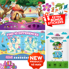 Load image into Gallery viewer, Disposable Placemats for Baby with Stickers Kids Placemats for Dining Table - Disposable Placemats for Kids That Stick - Toddler Placemats for Dining Table - Baby Placemat Plastic Placemats for Kids