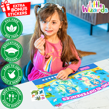 Load image into Gallery viewer, Disposable Placemats for Baby with Stickers Kids Placemats for Dining Table - Disposable Placemats for Kids That Stick - Toddler Placemats for Dining Table - Baby Placemat Plastic Placemats for Kids
